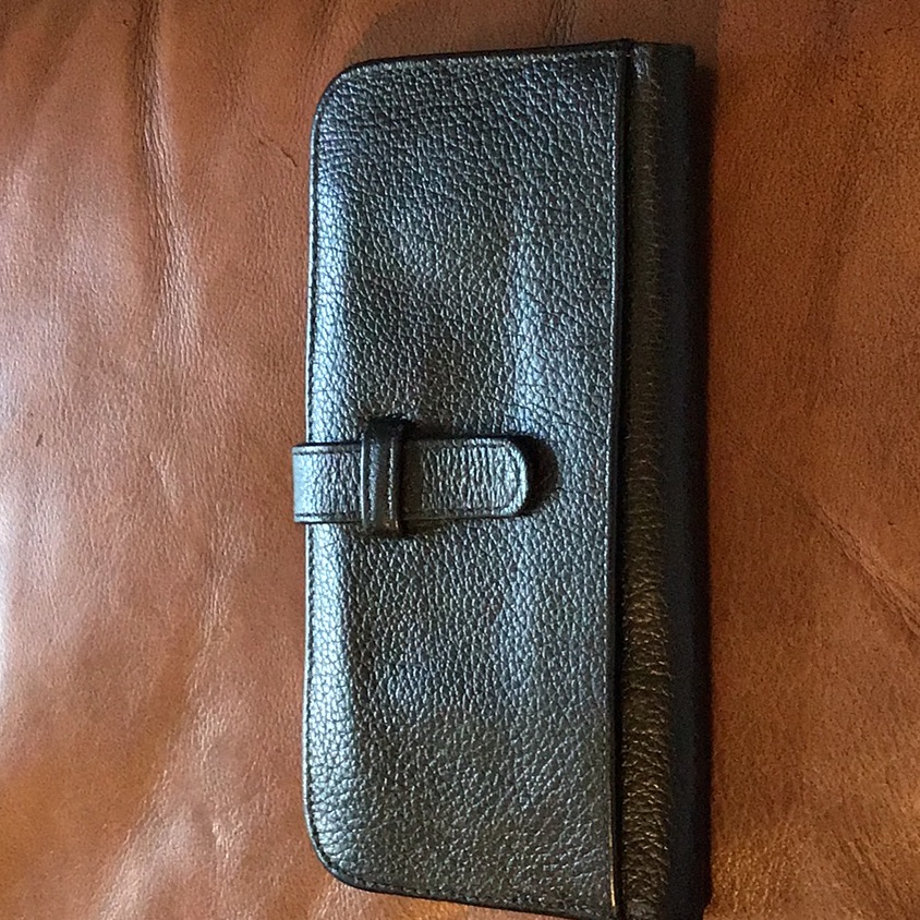 Leather Checkbook Wallet